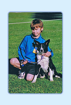Boy and dog
